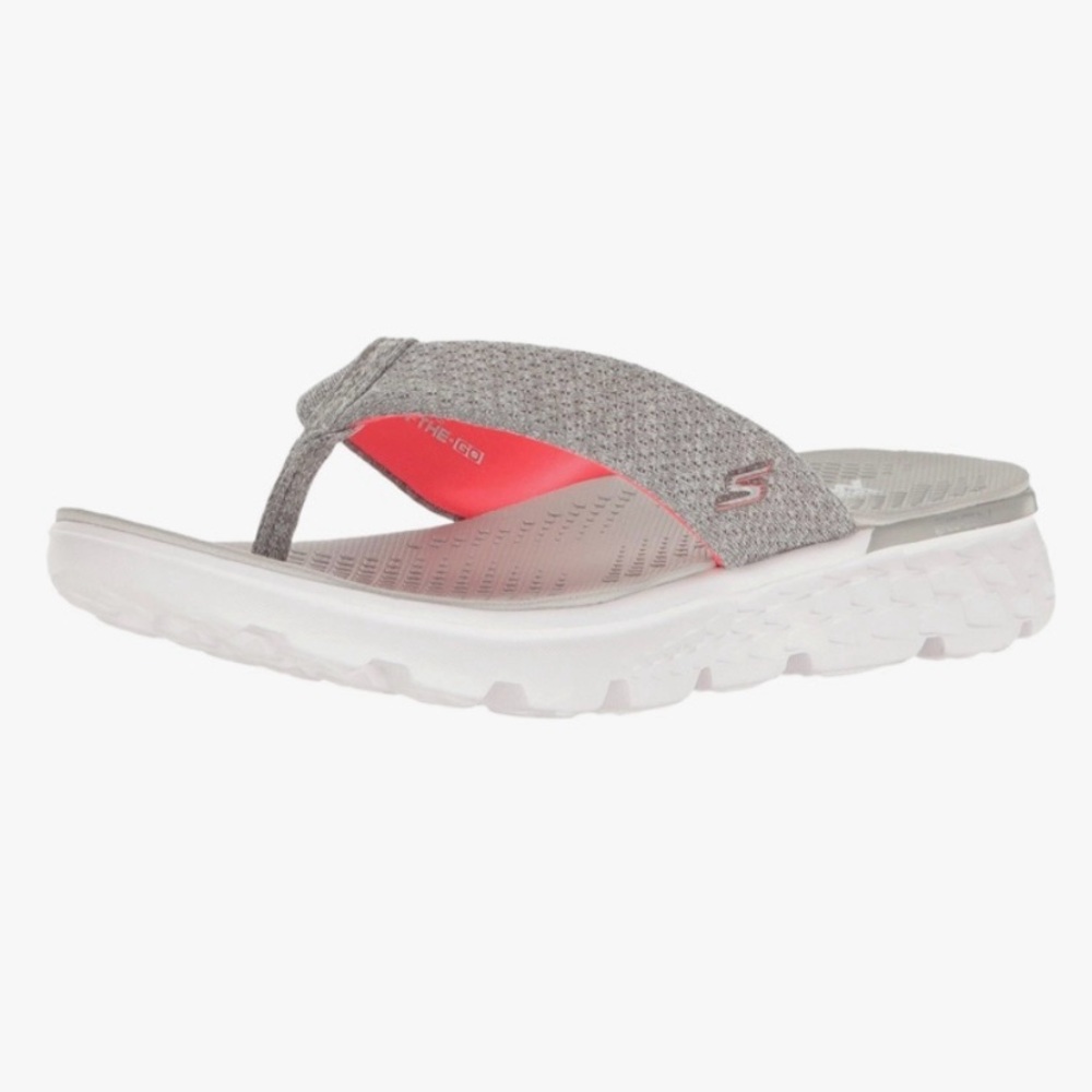 Skechers Women's On The Go 400 Vivacity Thong Sandal in Grey - Size 8